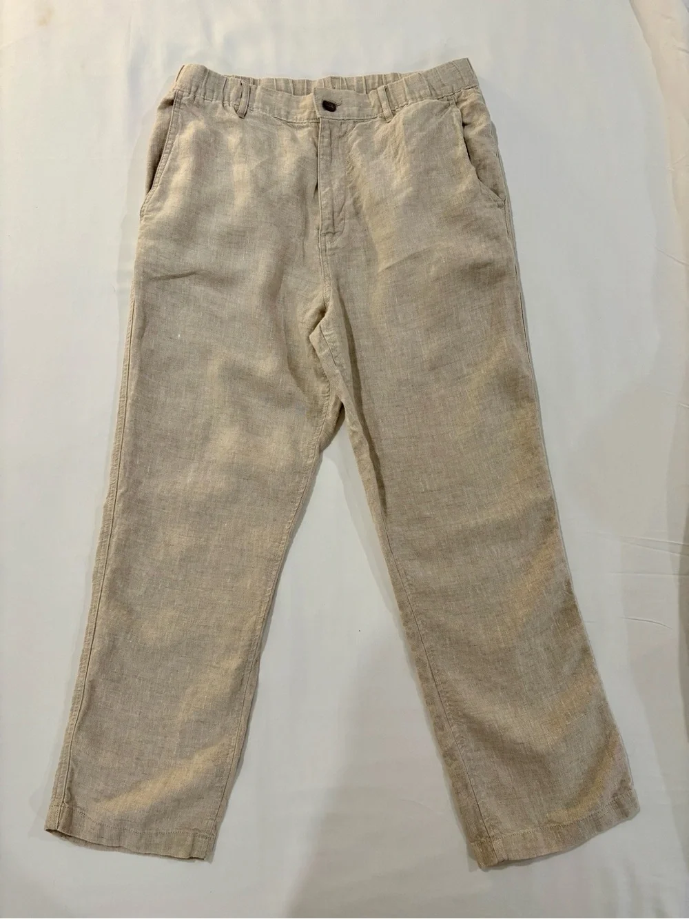 Caribbean - Men's 100% Linen Pants in Light Tan